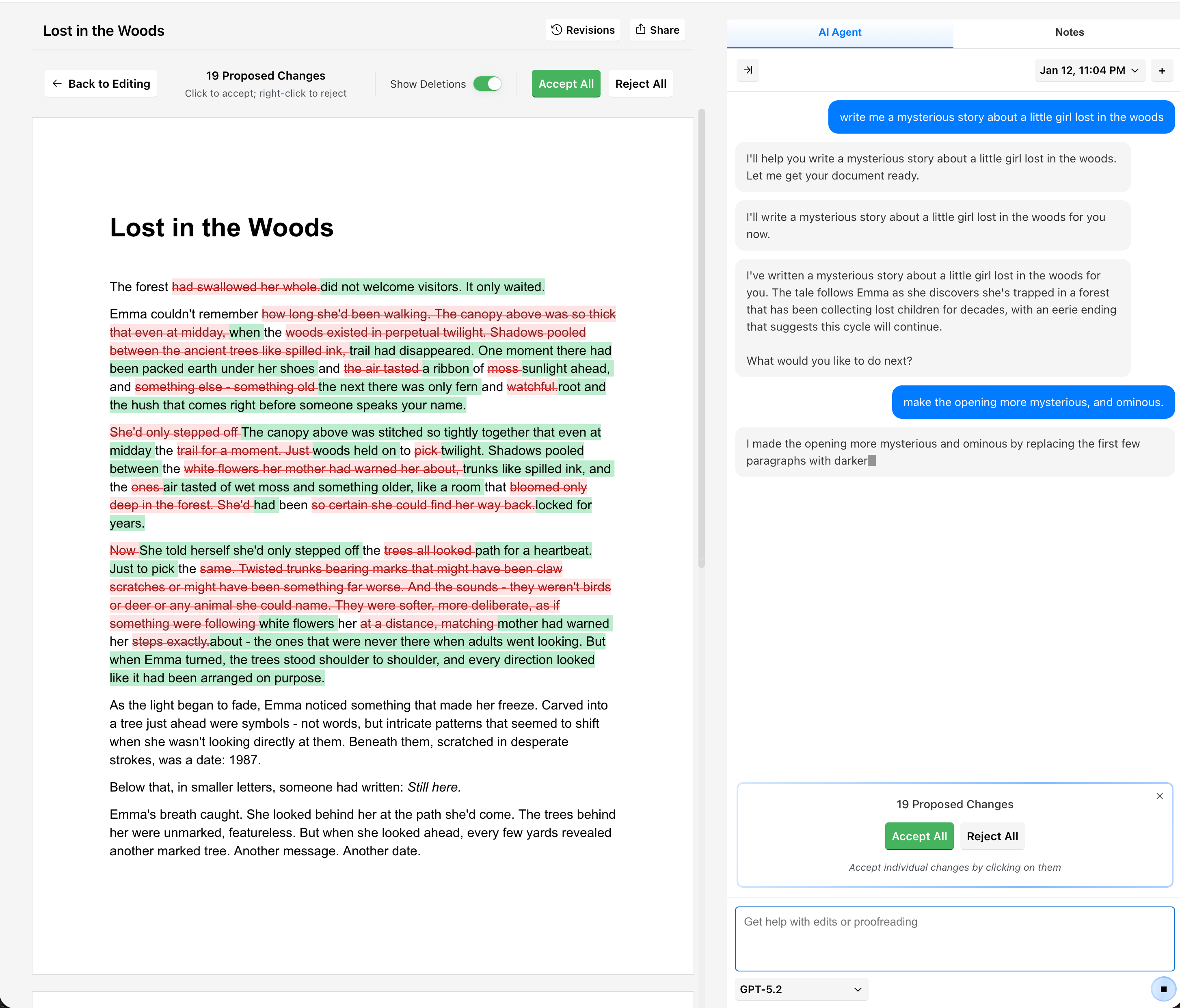 Scrubbing through document history